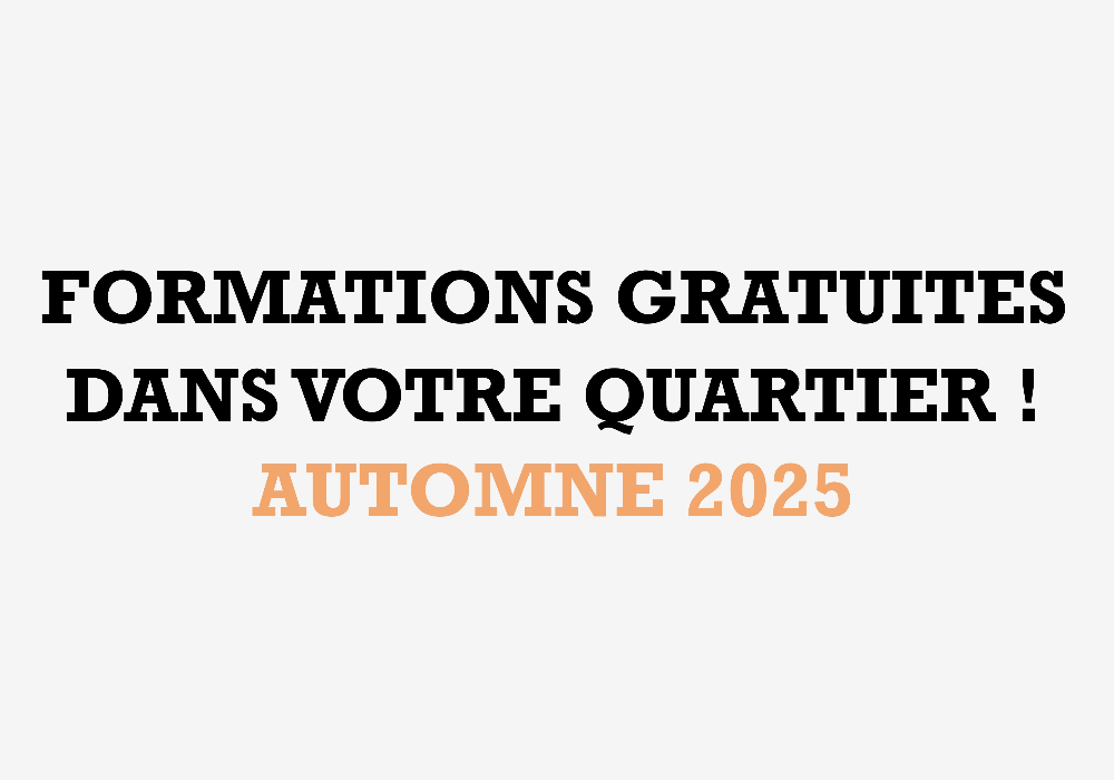 Programmation des formations gratuites AUTOMNE 2025