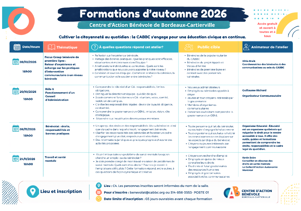  Le CABBC réaffirme son engagement à garantir un apprentissage continu, accessible et inclusif.
